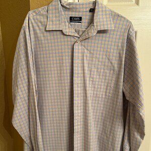 Chaps Comfort Stretch Long Sleeve Shirt - Tall Fit - 18 1/2 - 36/37